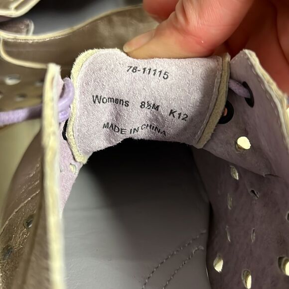 Johnston & Murphy lilac metallic leather soft moccasins Sz 8,5 new - Picture 10 of 11